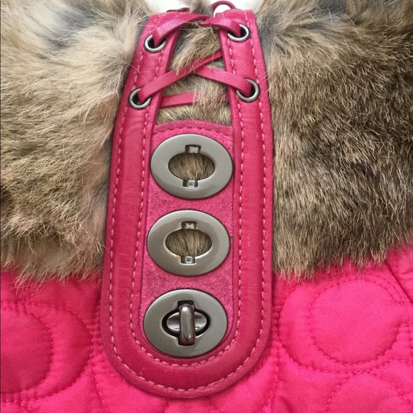 Coach Bags Coach Rabbit Fur Signature Purse Poshmark
